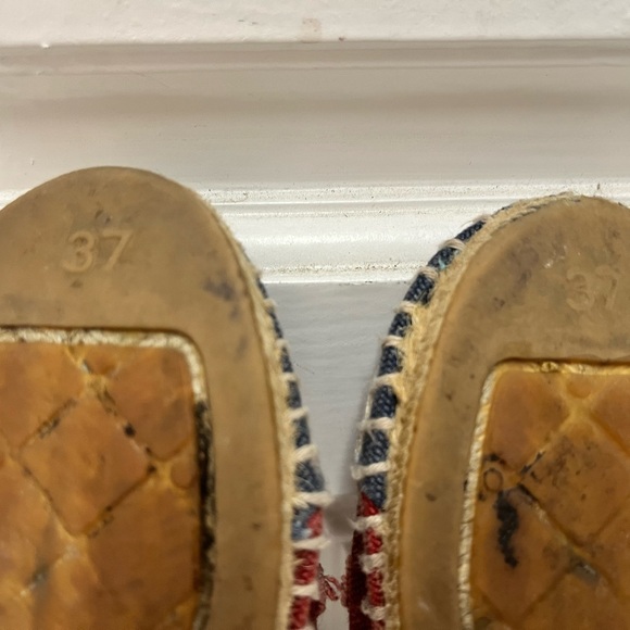 Chanel CC Logo Canvas Woman Espadrille Slip Shoes Size 7 - Picture 8 of 11